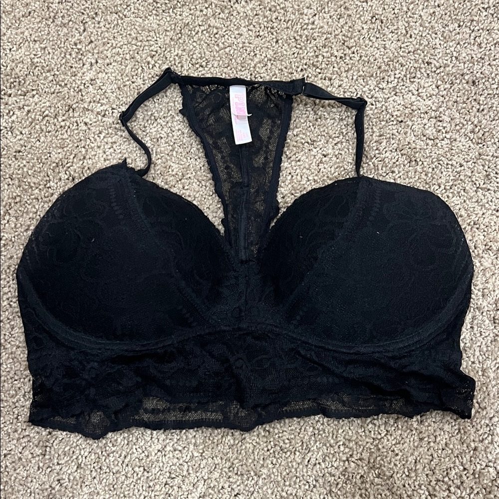 PINK Victoria's Secret Black Lace Bra